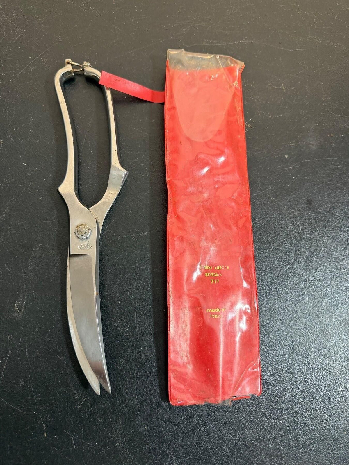 Vintage Hoffritz Stainless Steel Poultry Shears w/ Sheath - Made in Italy - Wormhole Thrift