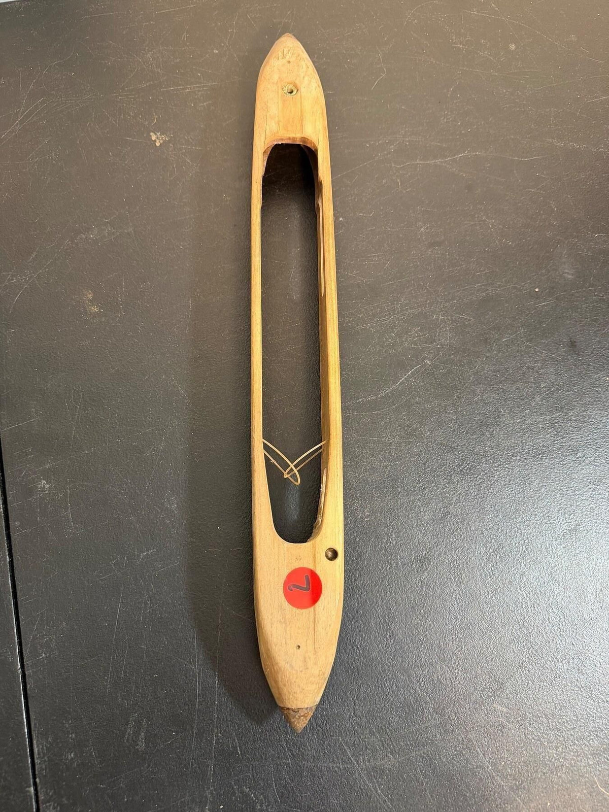 Vintage Wooden Boat Shuttle Weaving Loom Tool - Wormhole Thrift