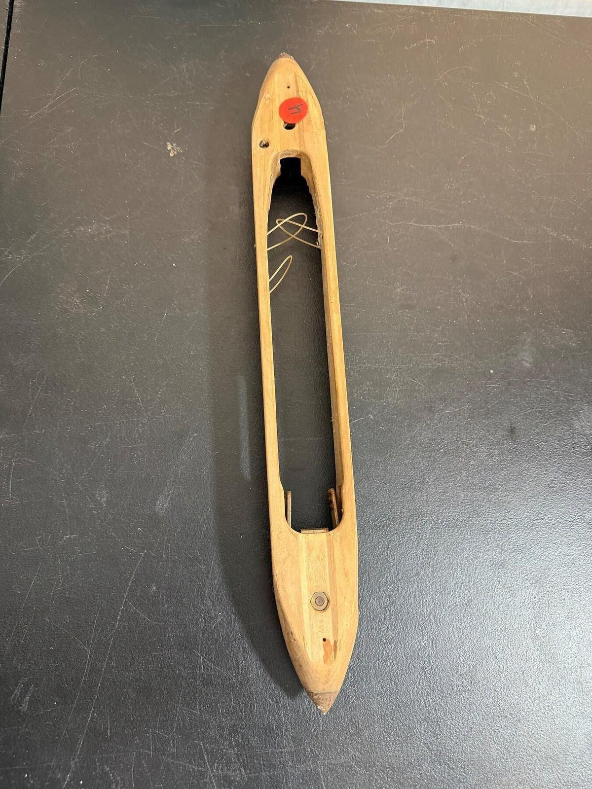 Vintage Wooden Weaving Boat Shuttle Loom Tool - Wormhole Thrift
