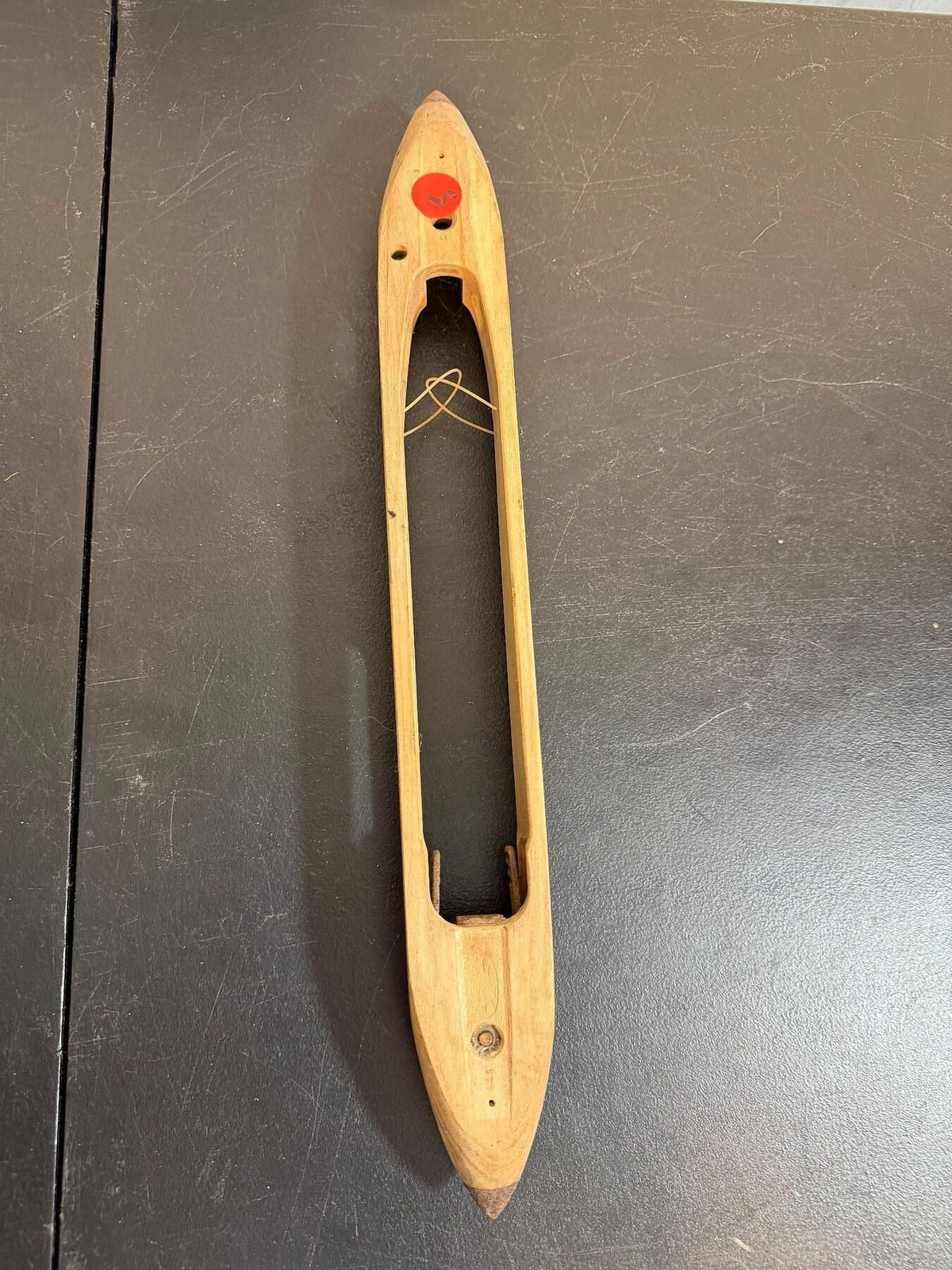 Vintage Wooden Weaving Shuttle Loom Tool - Wormhole Thrift
