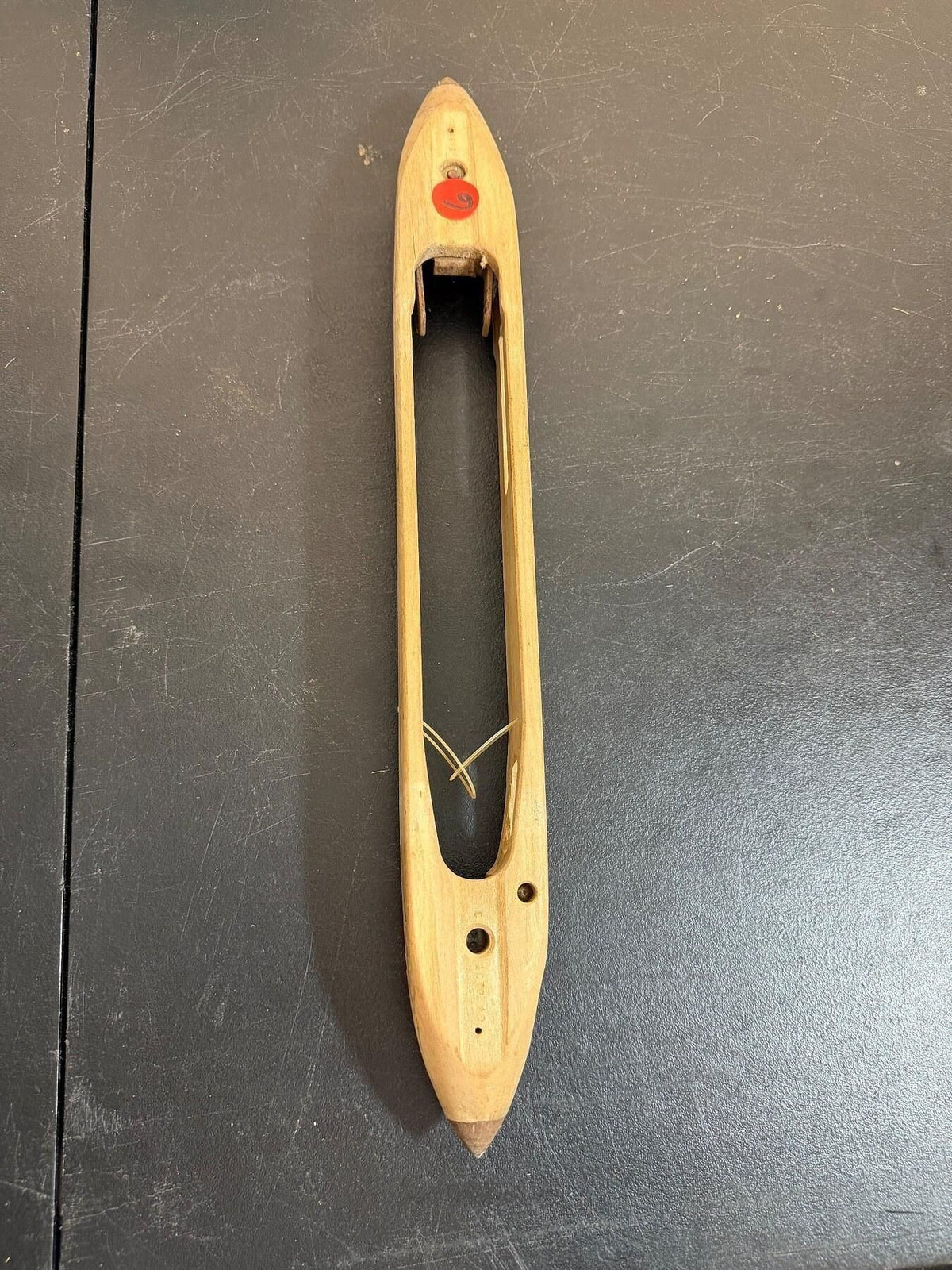 Vintage Wooden Weaving Loom Boat Shuttle Textile Tool - Wormhole Thrift