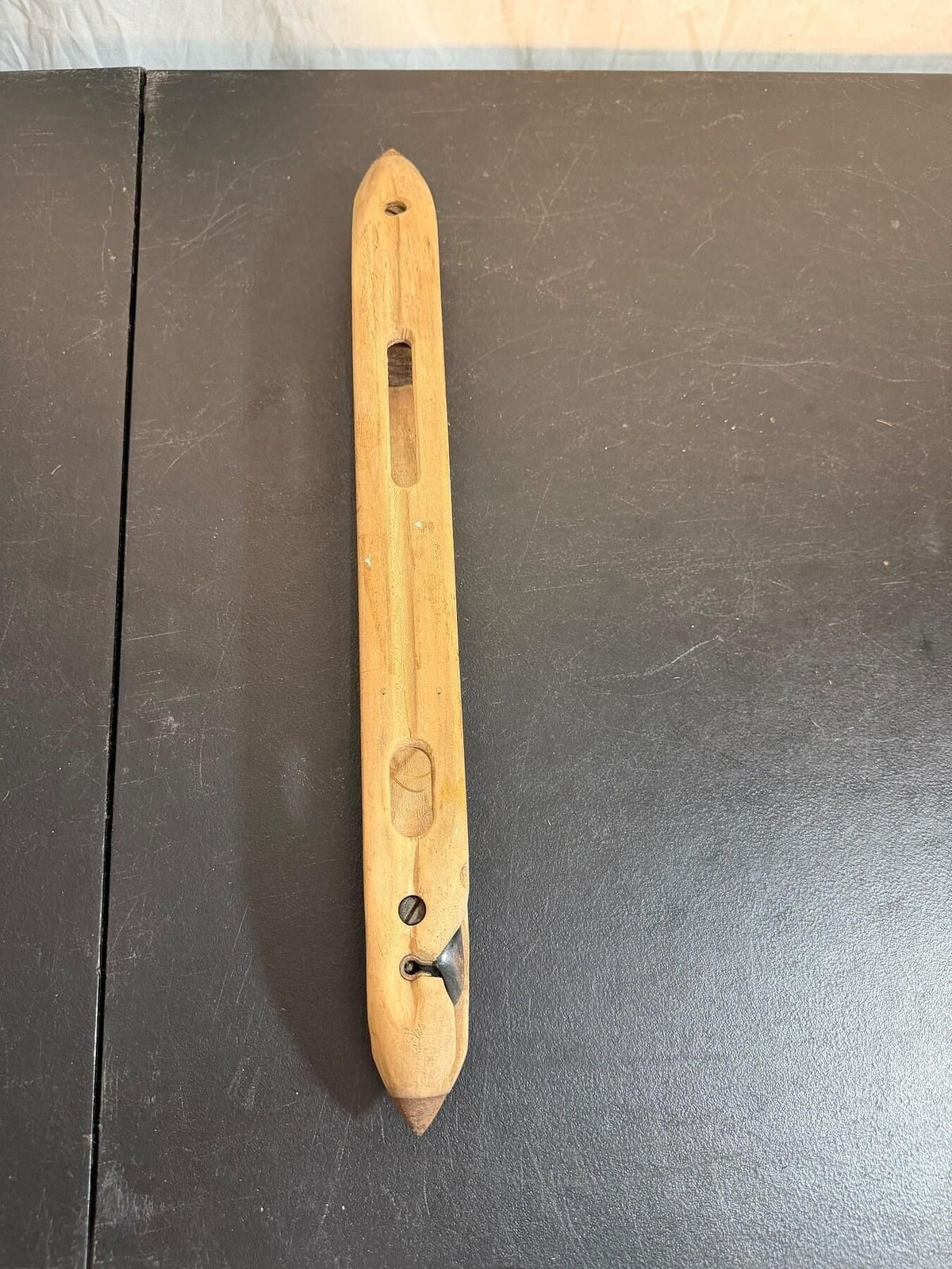 Vintage Wooden Weaving Loom Boat Shuttle Textile Tool - Wormhole Thrift