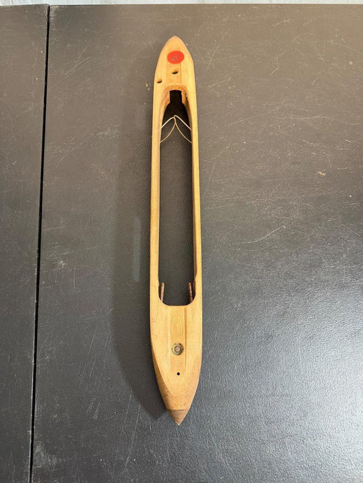 Vintage Wooden Weaving Boat Shuttle Loom Tool 15" - Wormhole Thrift