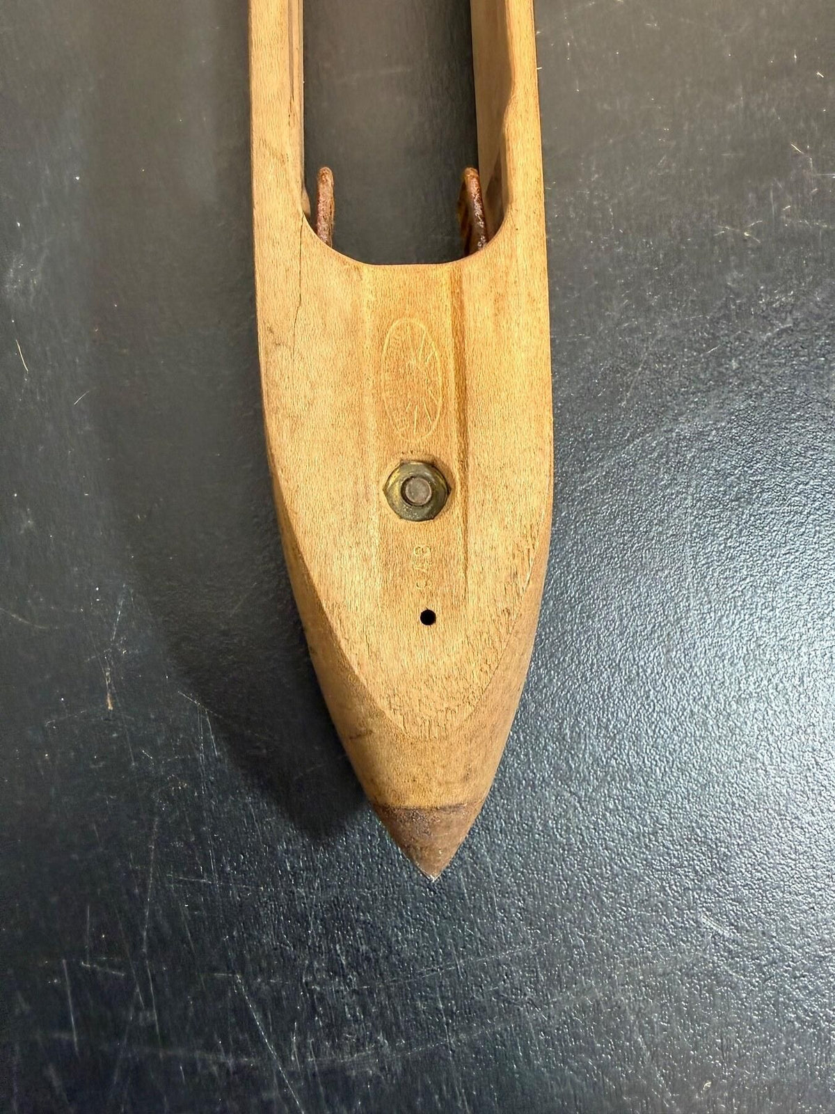 Vintage Wooden Weaving Boat Shuttle Loom Tool 15" - Wormhole Thrift