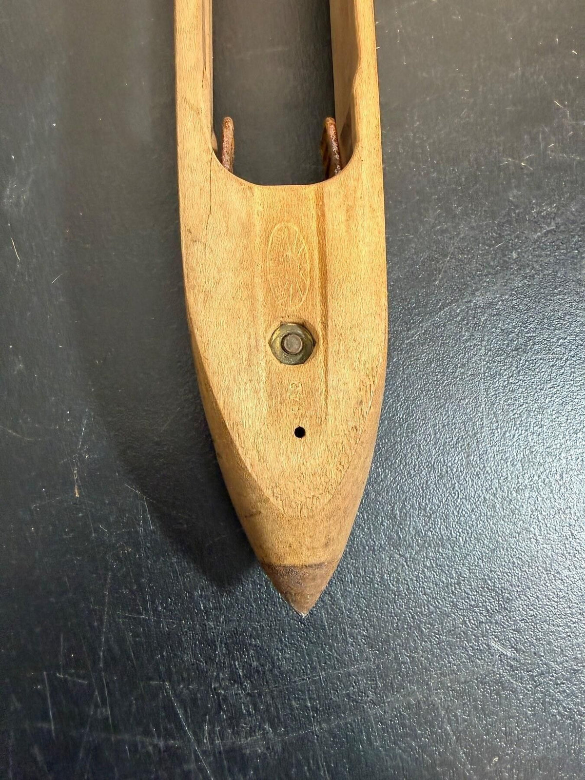 Vintage Wooden Weaving Boat Shuttle Loom Tool 15" - Wormhole Thrift