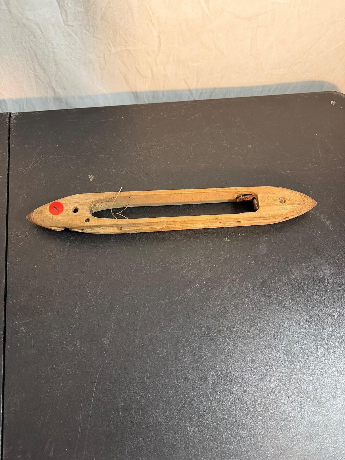 Vintage Wooden Weaving Shuttle Loom Tool - Wormhole Thrift