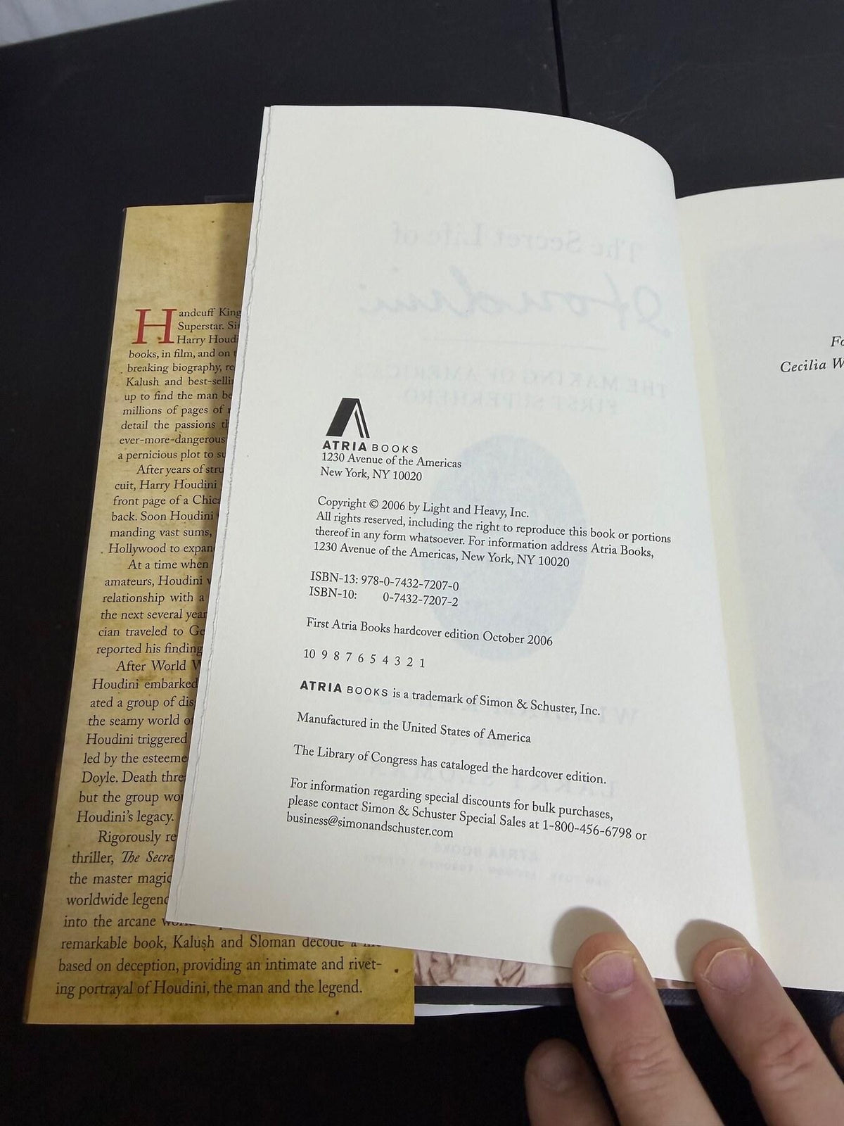 The Secret Life of Houdini: The Making of America's First Superhero Hardcover - Wormhole Thrift