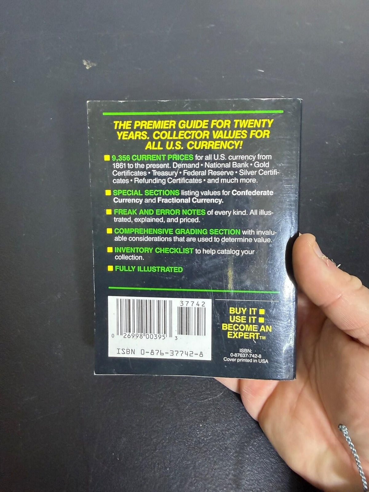 Vintage 1988 Blackbook Price Guide of US Paper Money 20th Edition - Wormhole Thrift