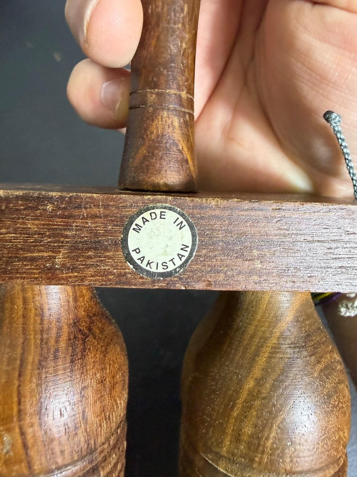 Vintage Wooden Double Guiro Scraper Percussion Instrument - Wormhole Thrift