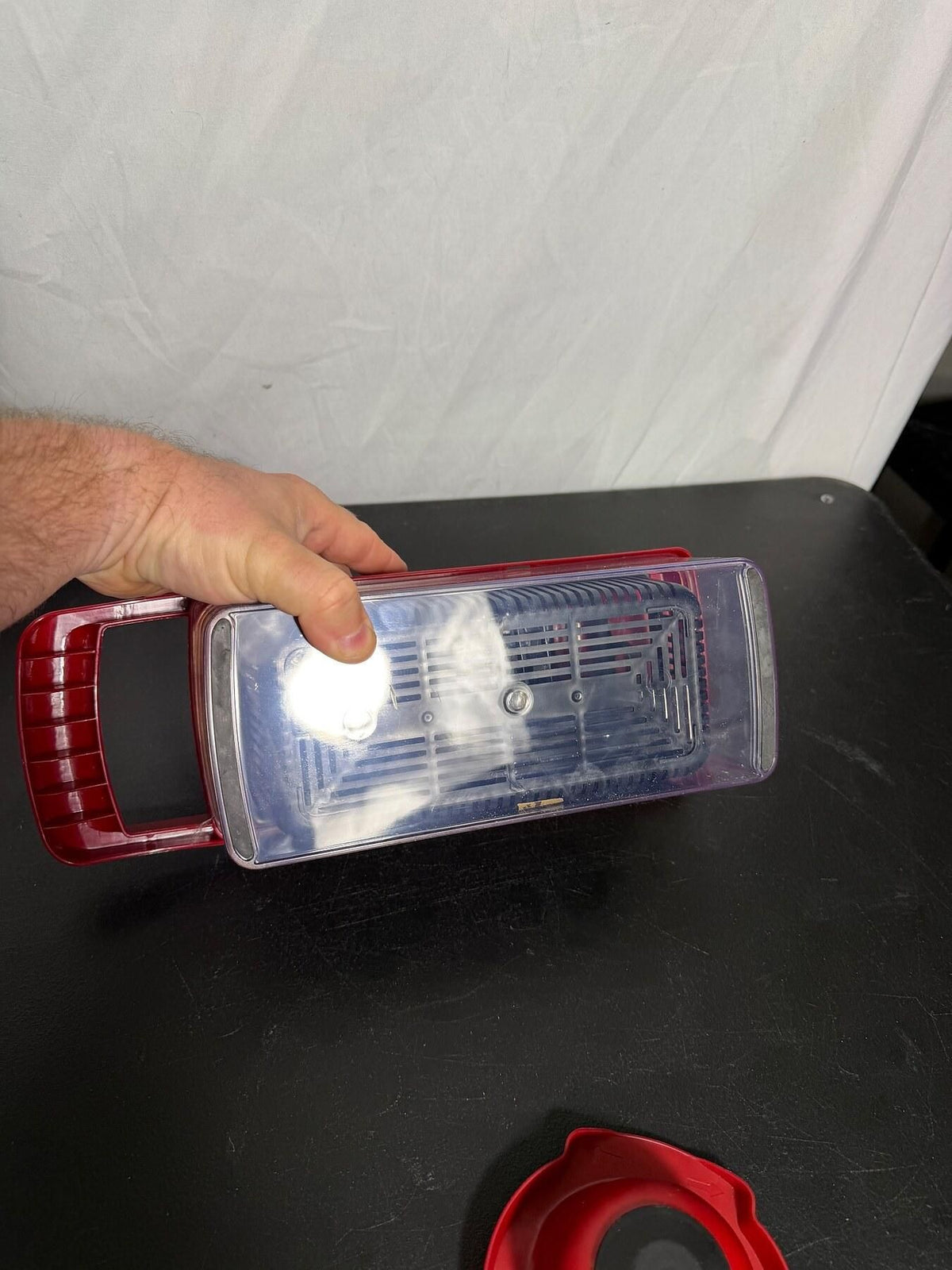 Red Manual Vegetable Chopper Dicer Slicer with Container & Blades - Wormhole Thrift