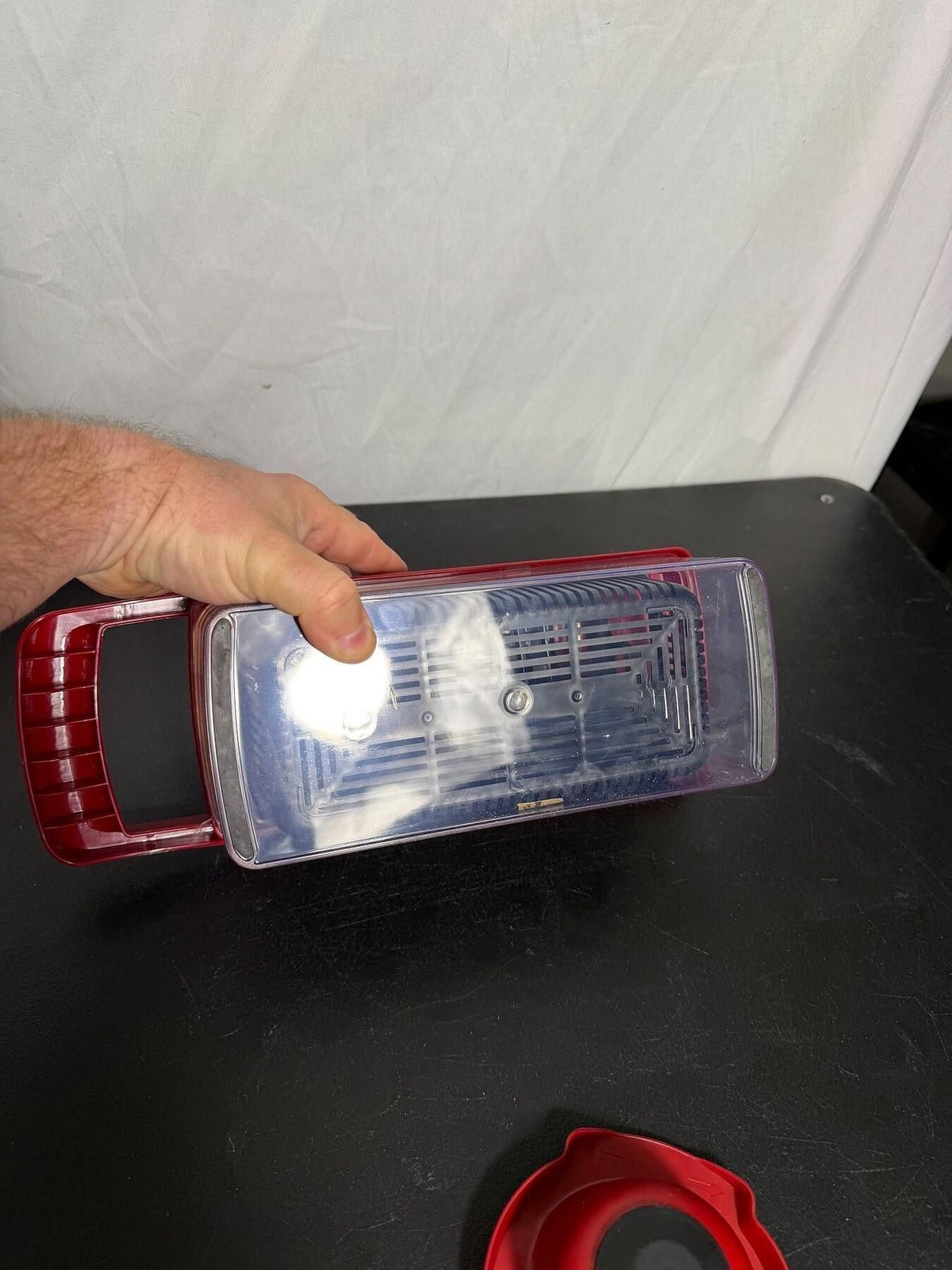Red Manual Vegetable Chopper Dicer Slicer with Container & Blades - Wormhole Thrift