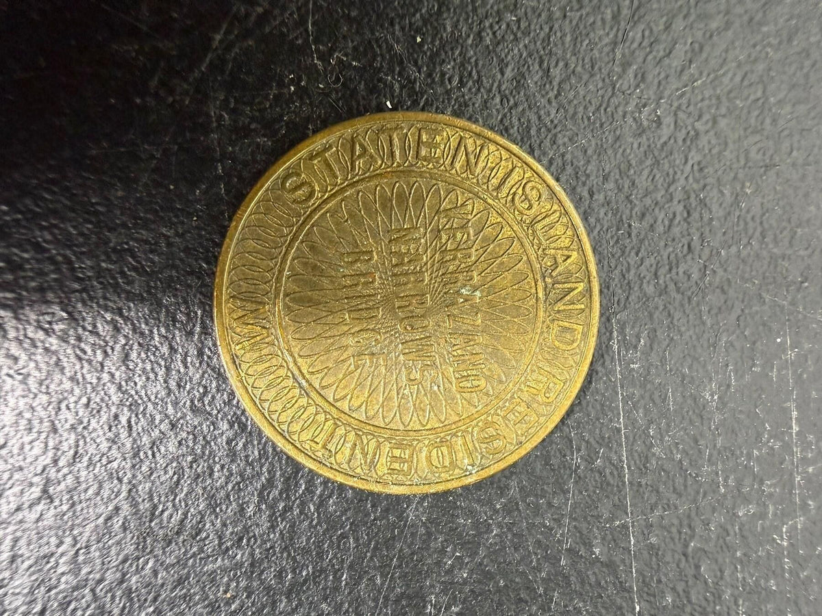Vintage Staten Island Narrows Bridge TBTA Toll Token - Wormhole Thrift