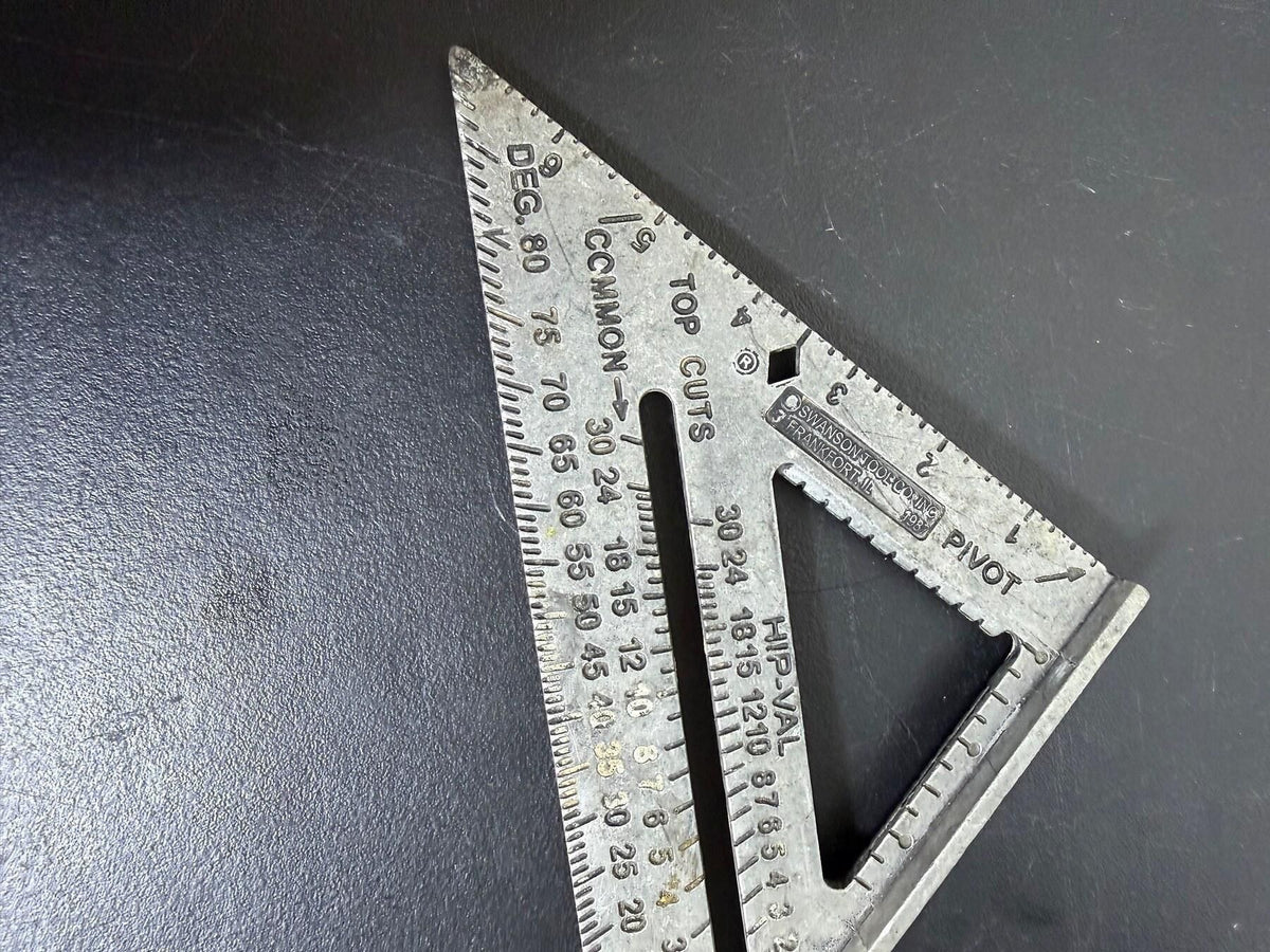 Vintage 1987 Swanson Anson Speed Square Rafter Framing Tool USA - Wormhole Thrift