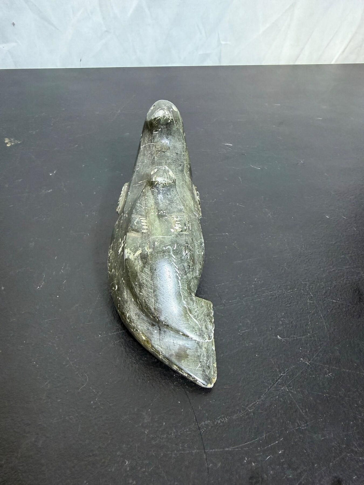 Vintage Carved Stone Seal or Otter Animal Sculpture Figurine - Wormhole Thrift