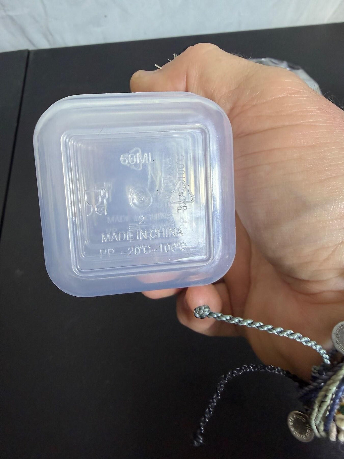 Set of 8 Small 60ml Clear Plastic Storage Containers with Lids - Wormhole Thrift