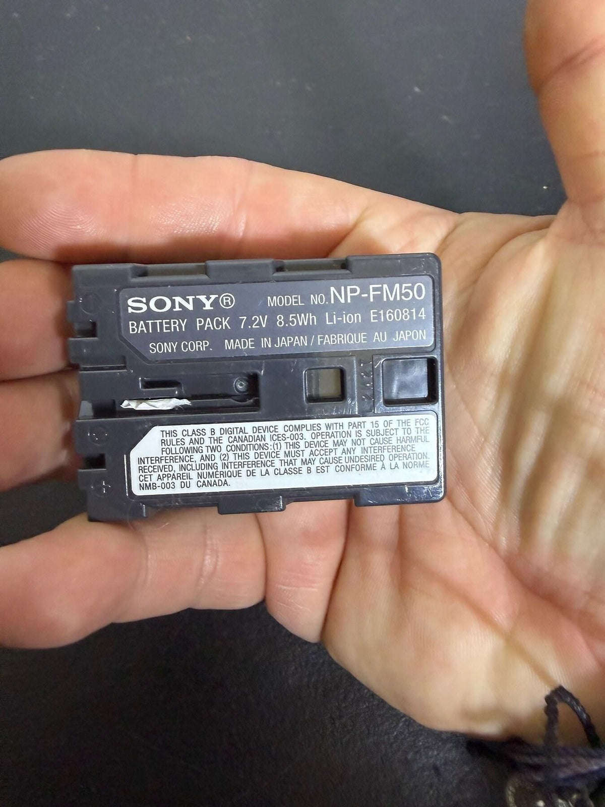Vintage Sony NP-FM50 InfoLITHIUM M 7.2V 8.5Wh Li-ion Battery Pack - Wormhole Thrift
