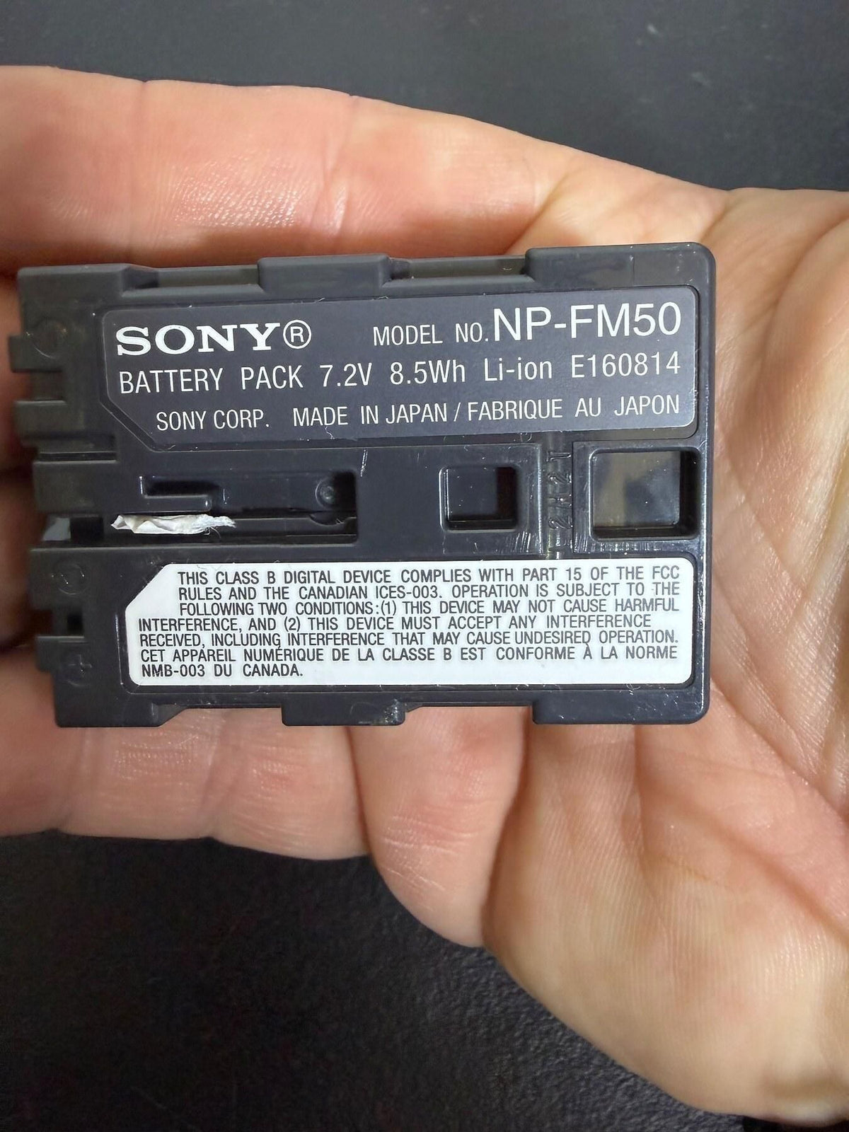 Vintage Sony NP-FM50 InfoLITHIUM M 7.2V 8.5Wh Li-ion Battery Pack - Wormhole Thrift