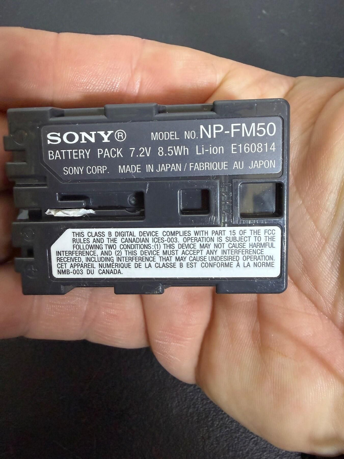 Vintage Sony NP-FM50 InfoLITHIUM M 7.2V 8.5Wh Li-ion Battery Pack - Wormhole Thrift