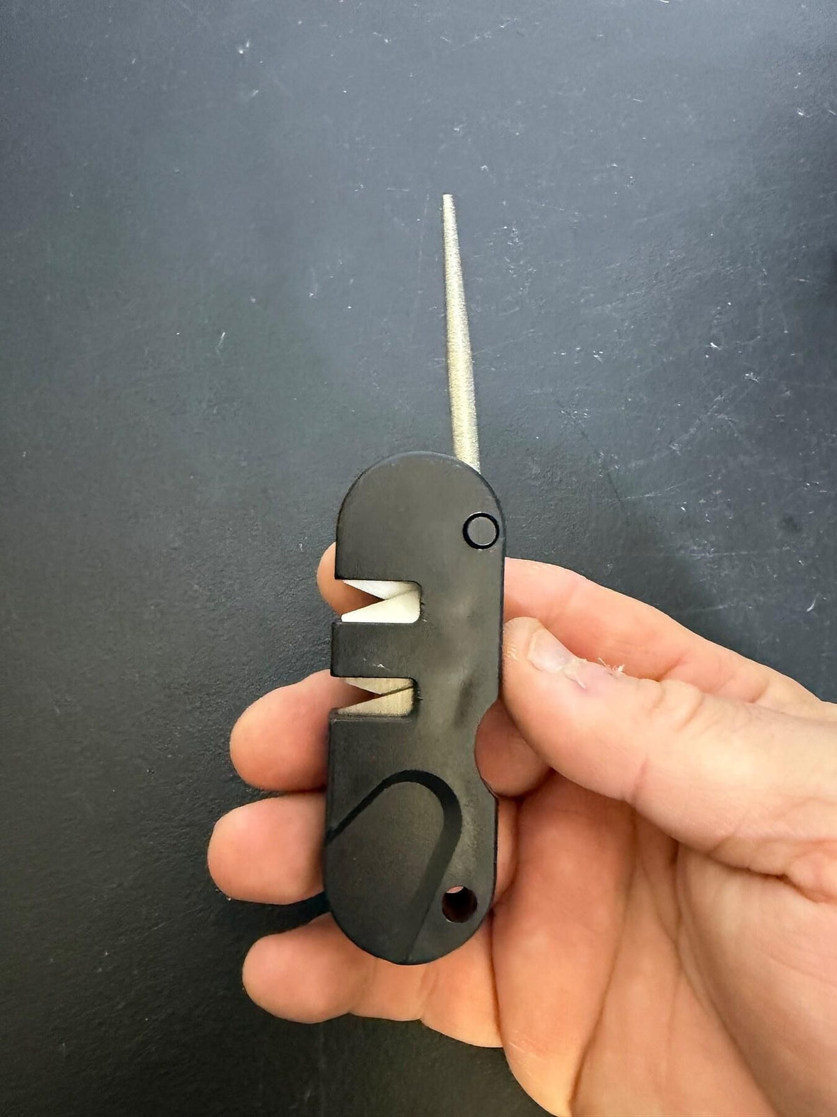 Compact Multi-Function Knife Sharpener Ceramic Carbide Diamond Taper Rod - Wormhole Thrift