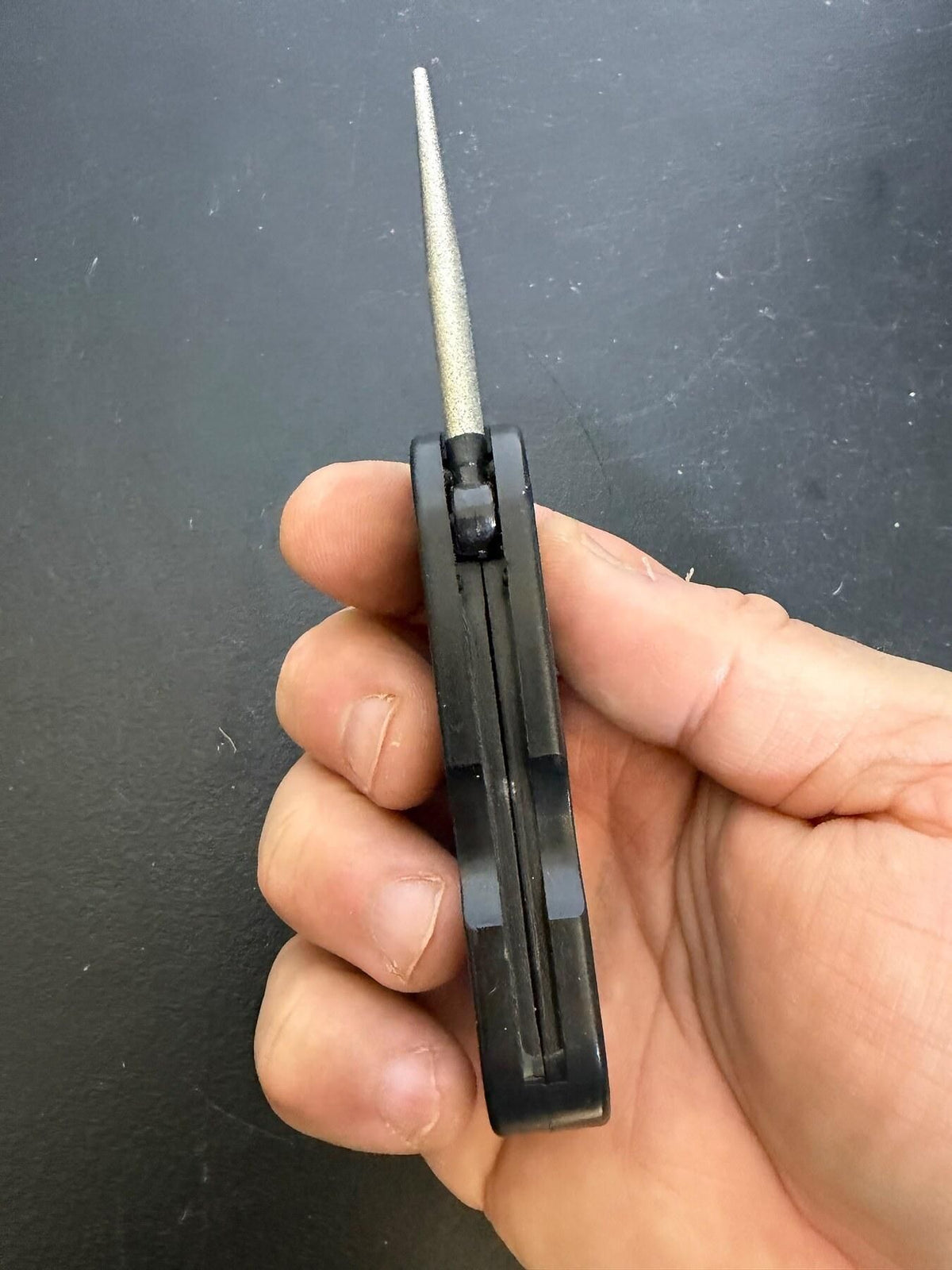Compact Multi-Function Knife Sharpener Ceramic Carbide Diamond Taper Rod - Wormhole Thrift