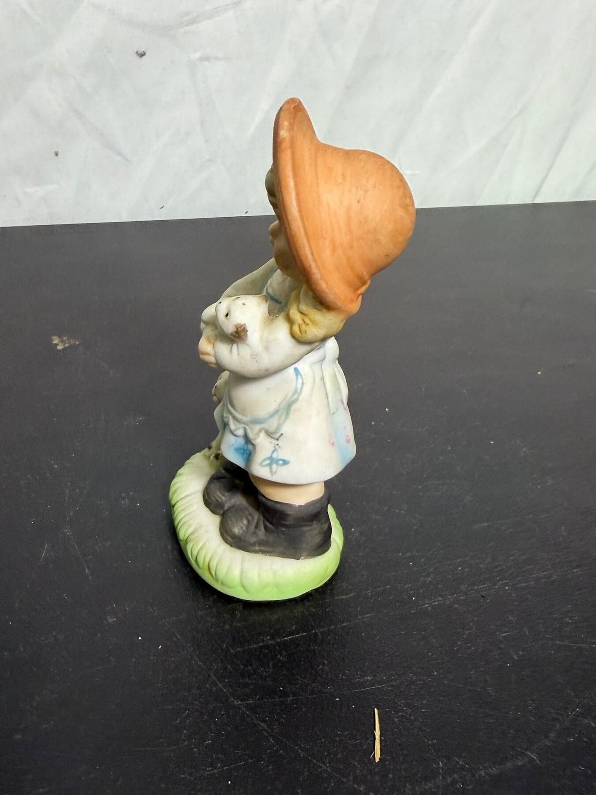 Vintage FBIA Ceramic Girl Figurine with Lambs - Taiwan - Wormhole Thrift