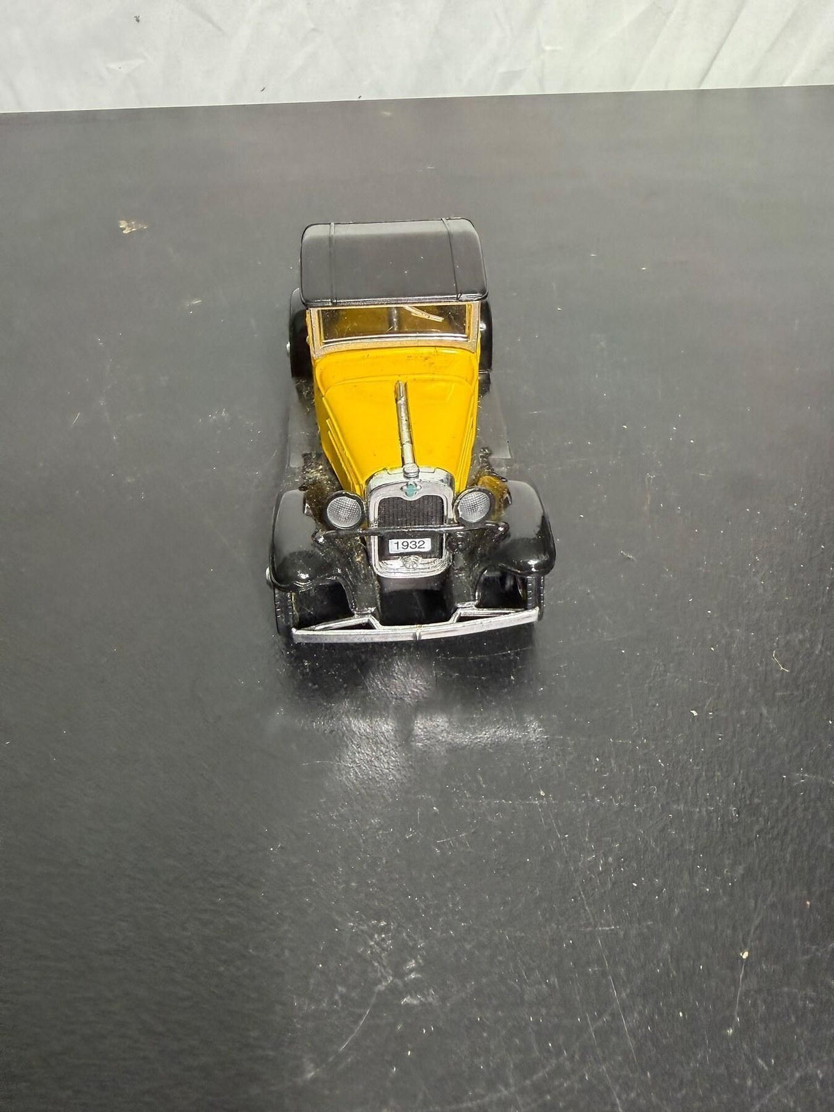 Vintage 1932 Chevy Open Cab Pickup Yellow Diecast Model Car Truck - Wormhole Thrift