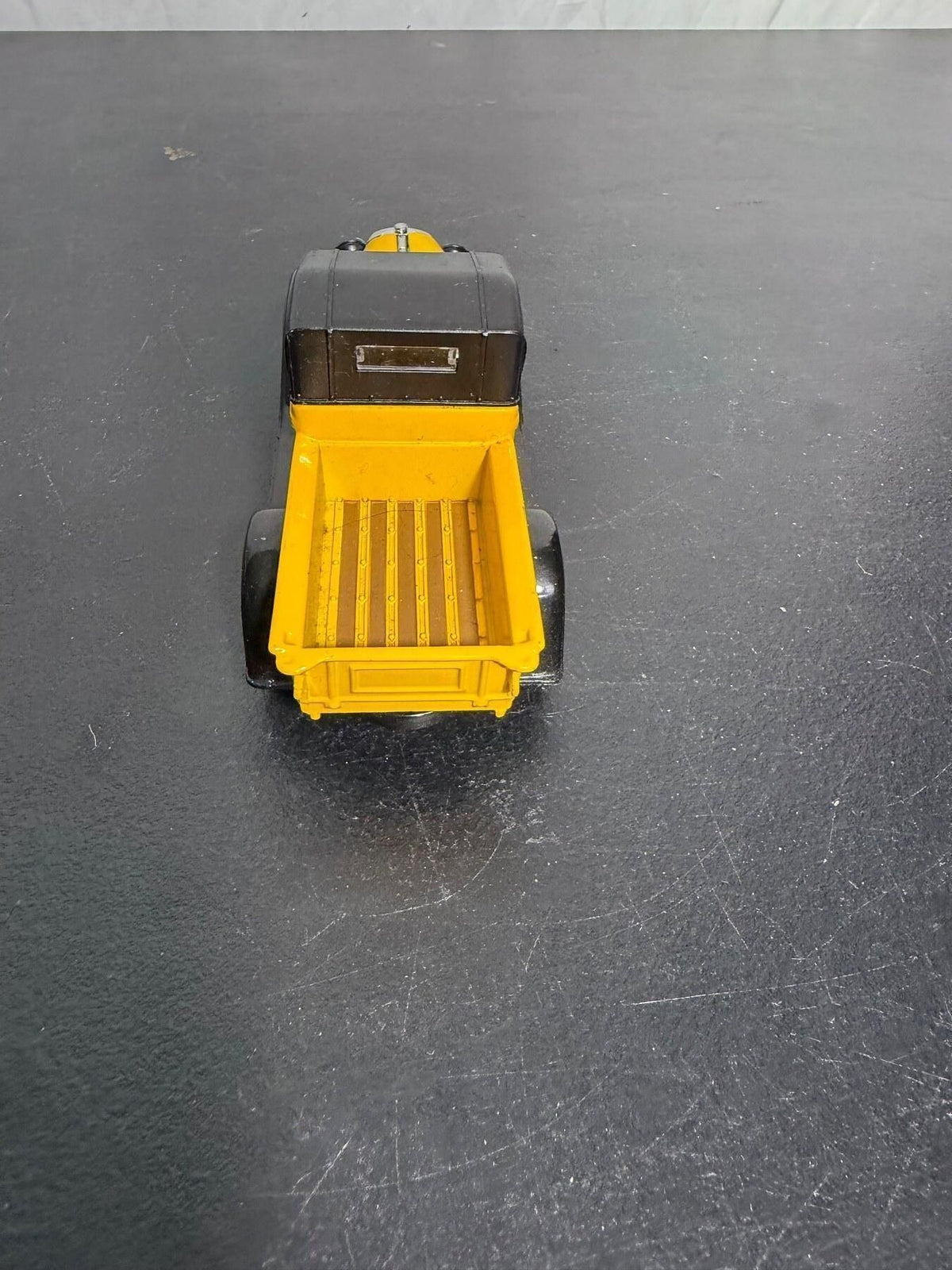 Vintage 1932 Chevy Open Cab Pickup Yellow Diecast Model Car Truck - Wormhole Thrift