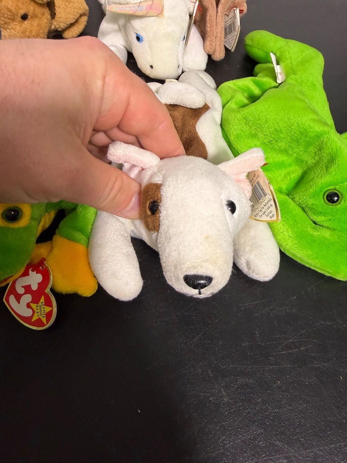 Vintage Ty Beanie Babies Lot of 6: Smoochy, Butch, Legs, Tuffy, Mystic, Batty - Wormhole Thrift