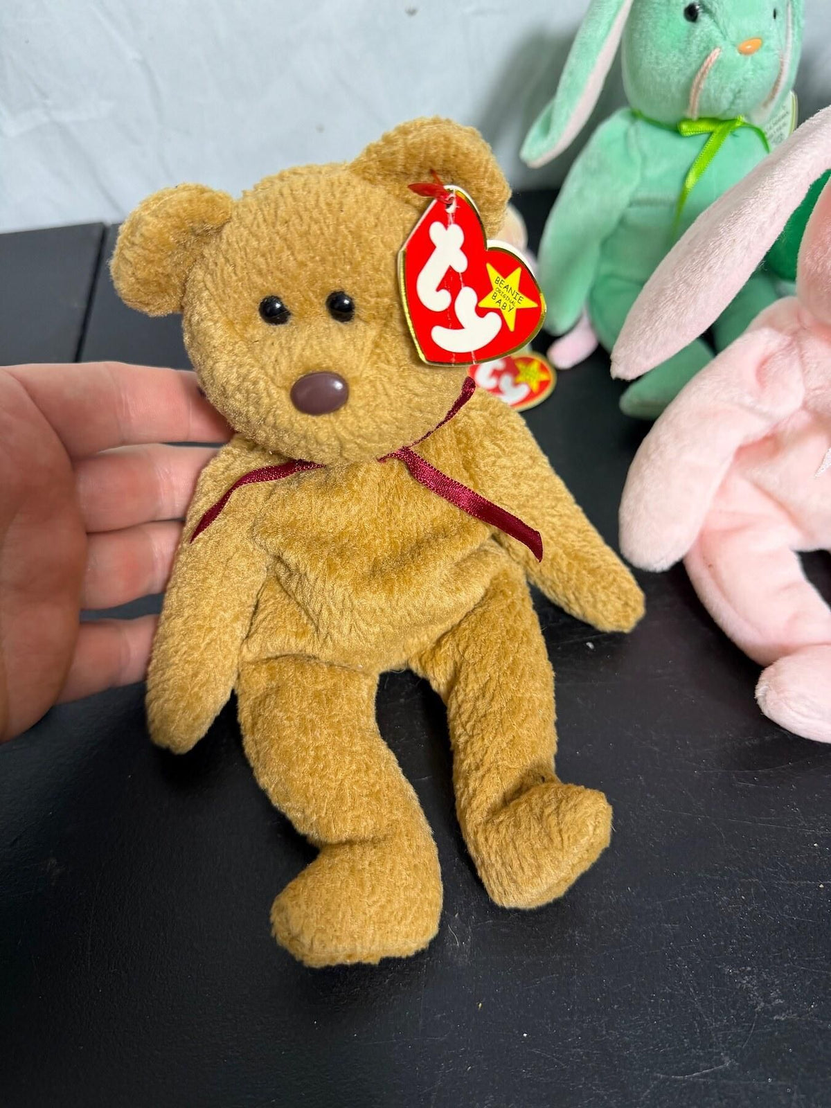 Vintage Ty Beanie Babies Lot of 6 Plush Toys w/ Tags - Curly, Hoppity, Ariel & - Wormhole Thrift