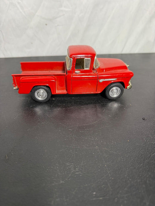 Vintage SS 1955 Chevy Stepside Pickup Truck 1:24 Diecast Model Red - Wormhole Thrift