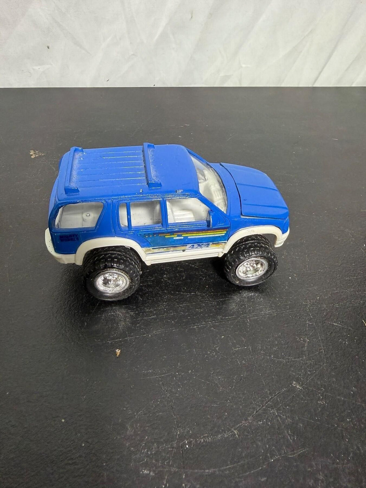 Mighty Wheels 4x4 Blue Plastic SUV Toy Truck 2001 Sema - Wormhole Thrift
