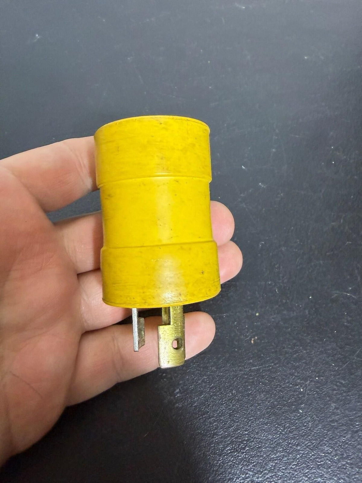 Yellow NEMA L5-15P Locking Plug to 5-15R Receptacle Adapter 15A 125V - Wormhole Thrift