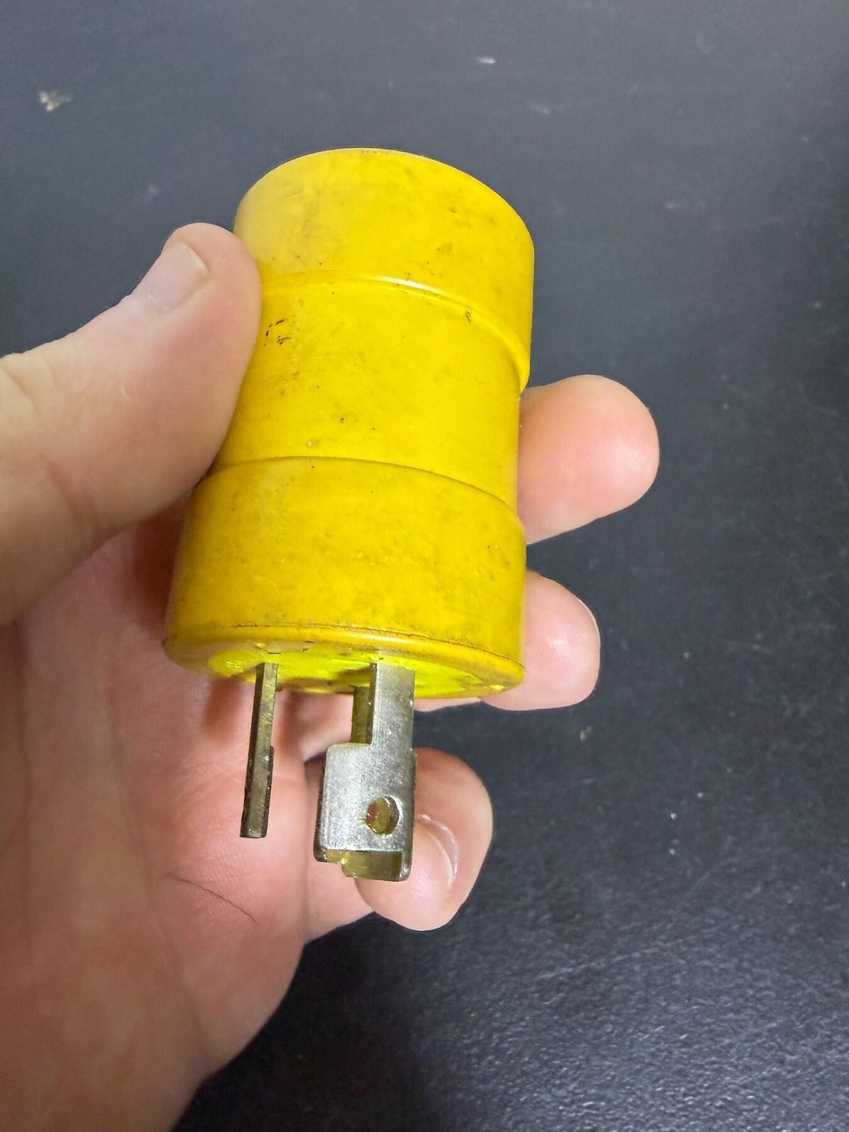 Yellow NEMA L5-15P Locking Plug to 5-15R Receptacle Adapter 15A 125V - Wormhole Thrift