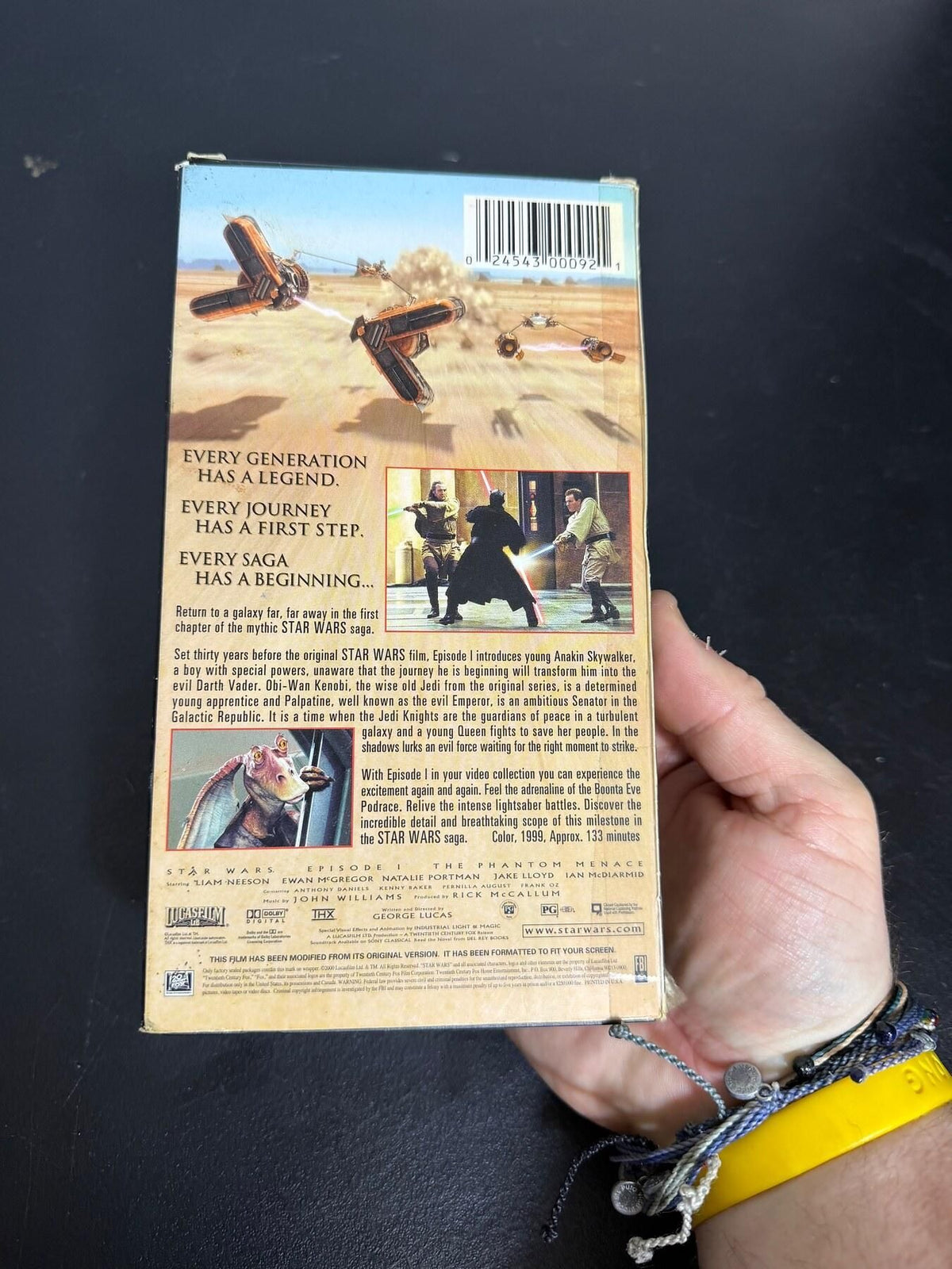 Vintage Star Wars Episode I The Phantom Menace VHS Tape 2000 Lucasfilm THX - Wormhole Thrift