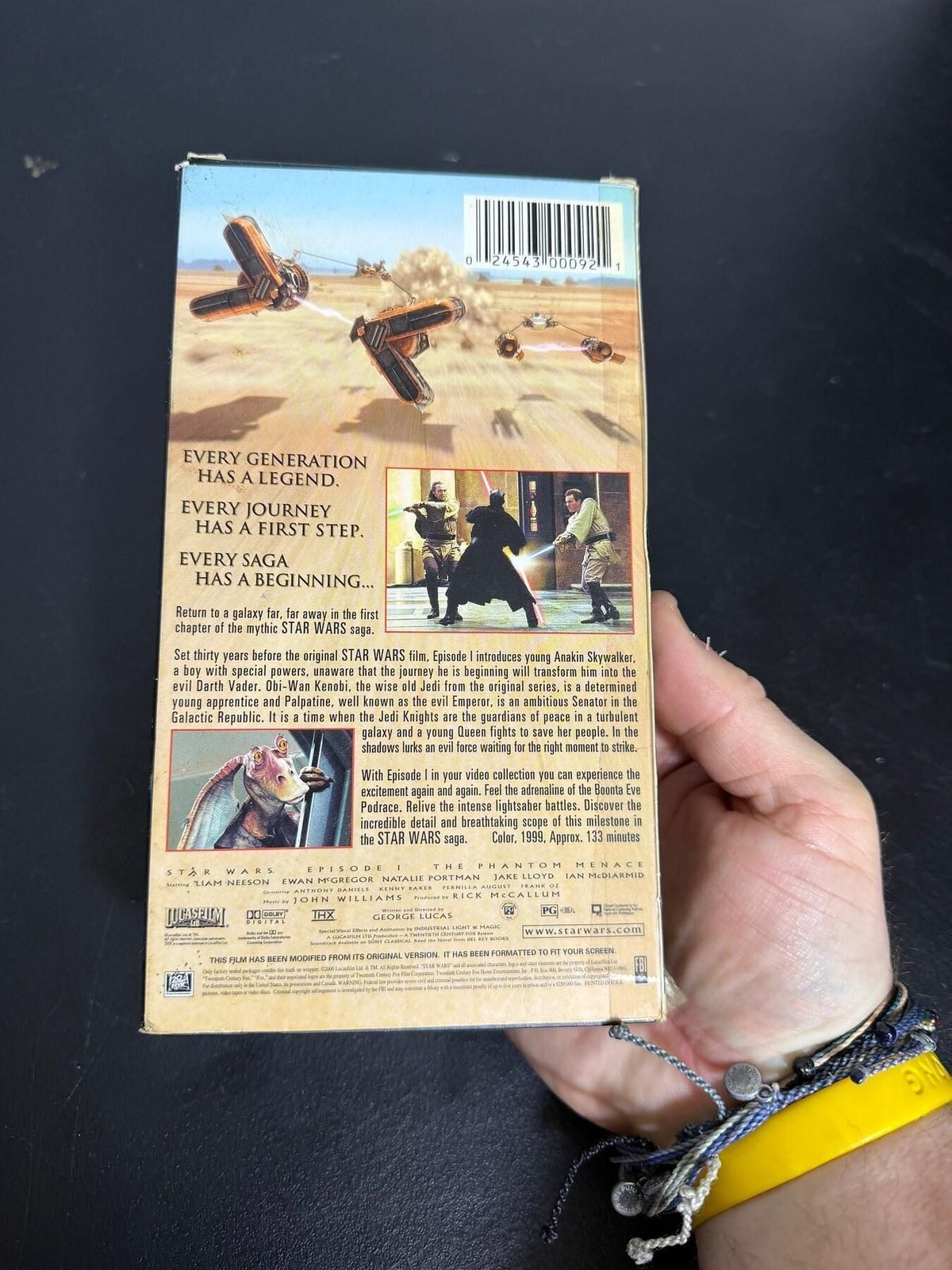 Vintage Star Wars Episode I The Phantom Menace VHS Tape 2000 Lucasfilm THX - Wormhole Thrift