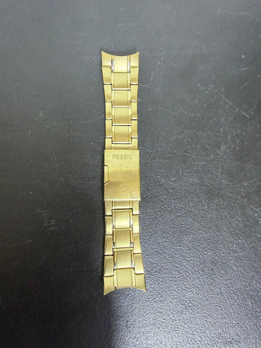 Fossil Gold Tone Stainless Steel Watch Band Bracelet - Wormhole Thrift