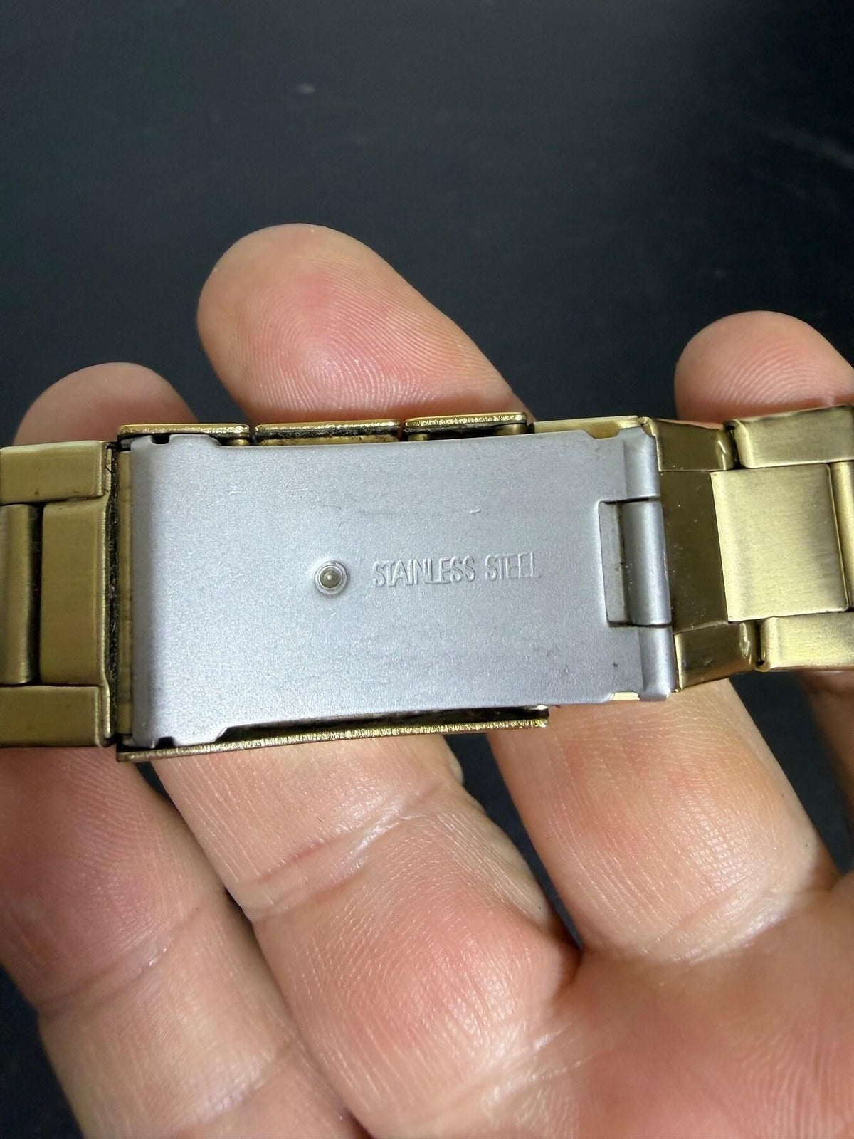 Fossil Gold Tone Stainless Steel Watch Band Bracelet - Wormhole Thrift