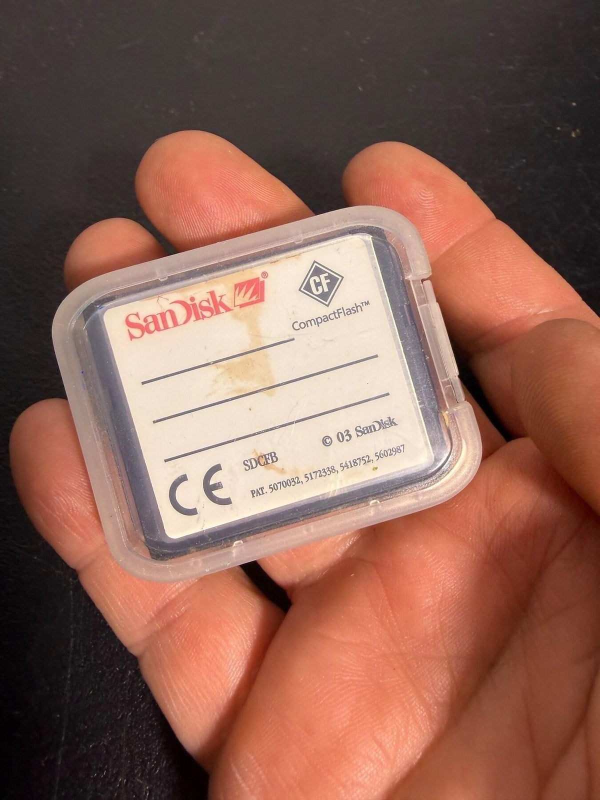 Vintage SanDisk Shoot&Store CompactFlash 32MB Memory Card w/ Case - Wormhole Thrift