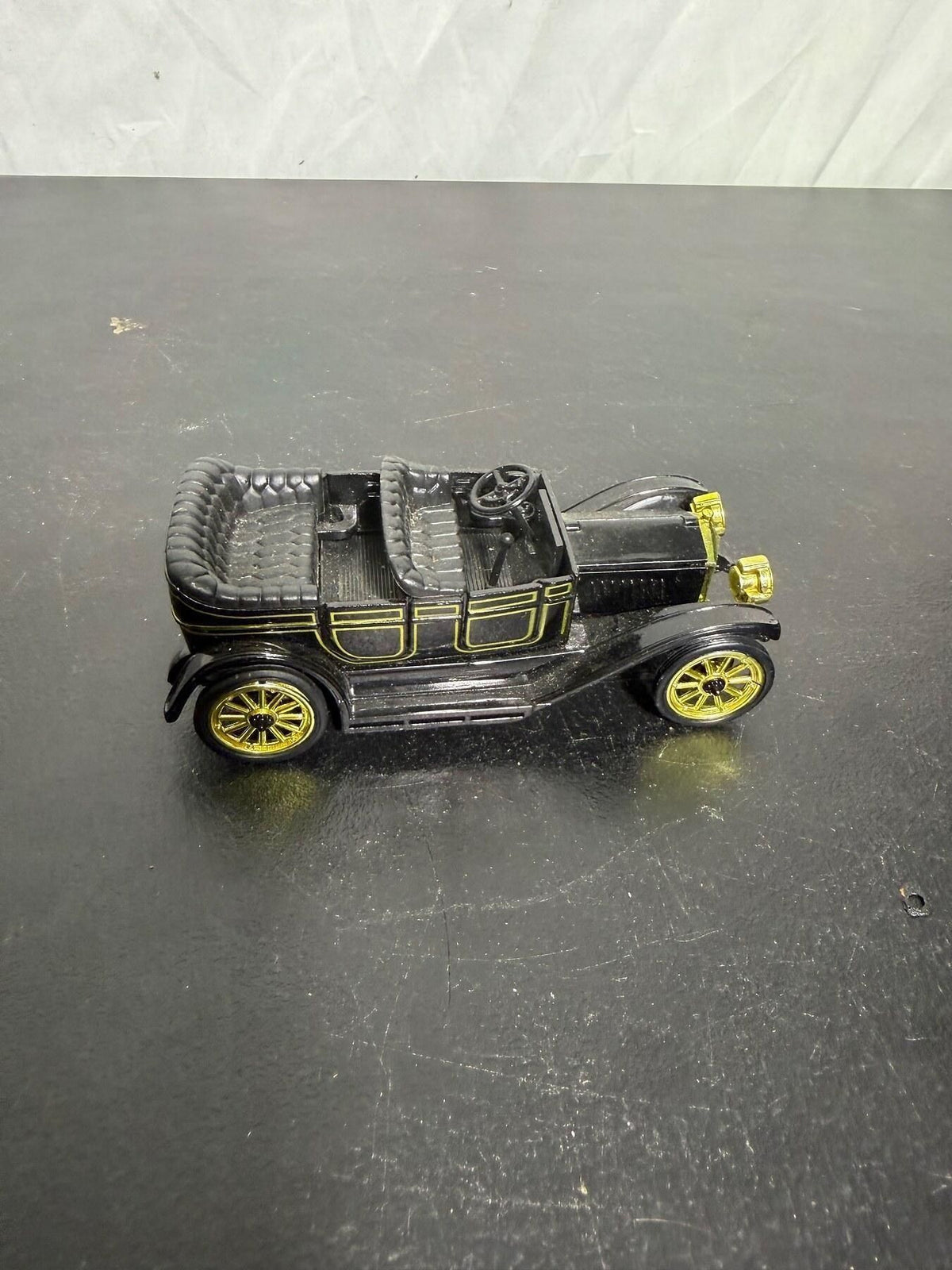 1911 Chevy Classic Six Model Car Black & Gold Toy Replica - Wormhole Thrift