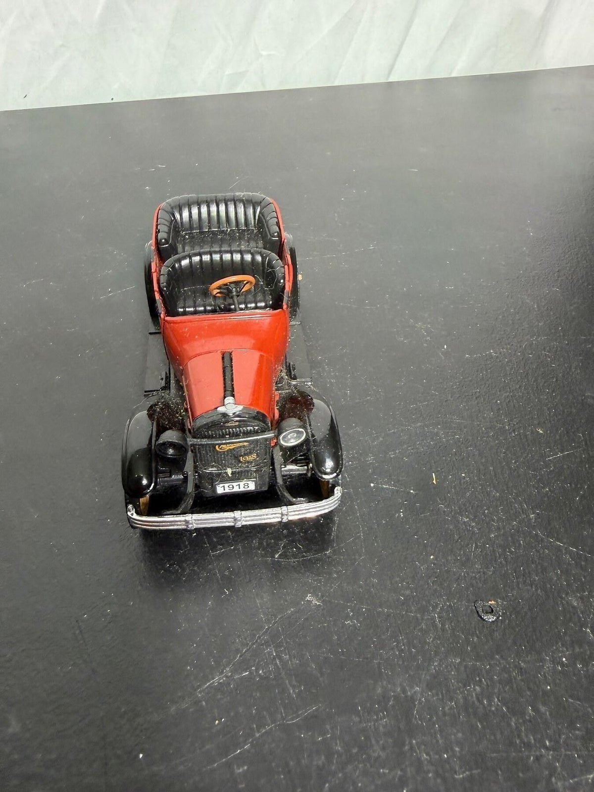 Vintage 1918 Chevrolet 490 Touring Diecast Model Car Red Black - Wormhole Thrift