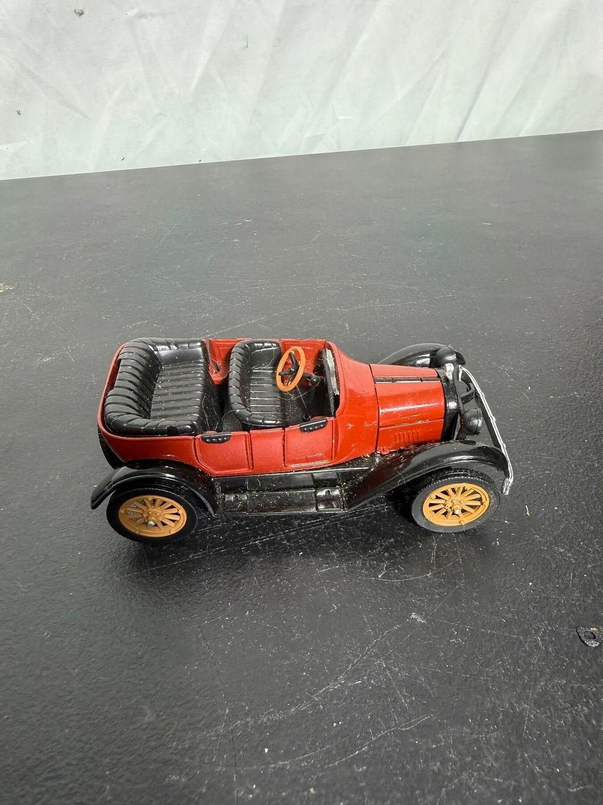 Vintage 1918 Chevrolet 490 Touring Diecast Model Car Red Black - Wormhole Thrift