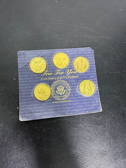 Vintage 1997 Reader's Digest A Coin History of US Presidents Brass Coin Set - Wormhole Thrift