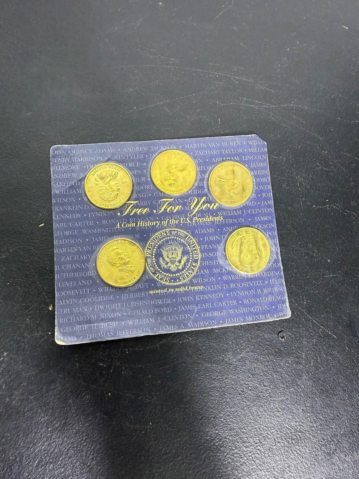Vintage 1997 Reader's Digest A Coin History of US Presidents Brass Coin Set - Wormhole Thrift