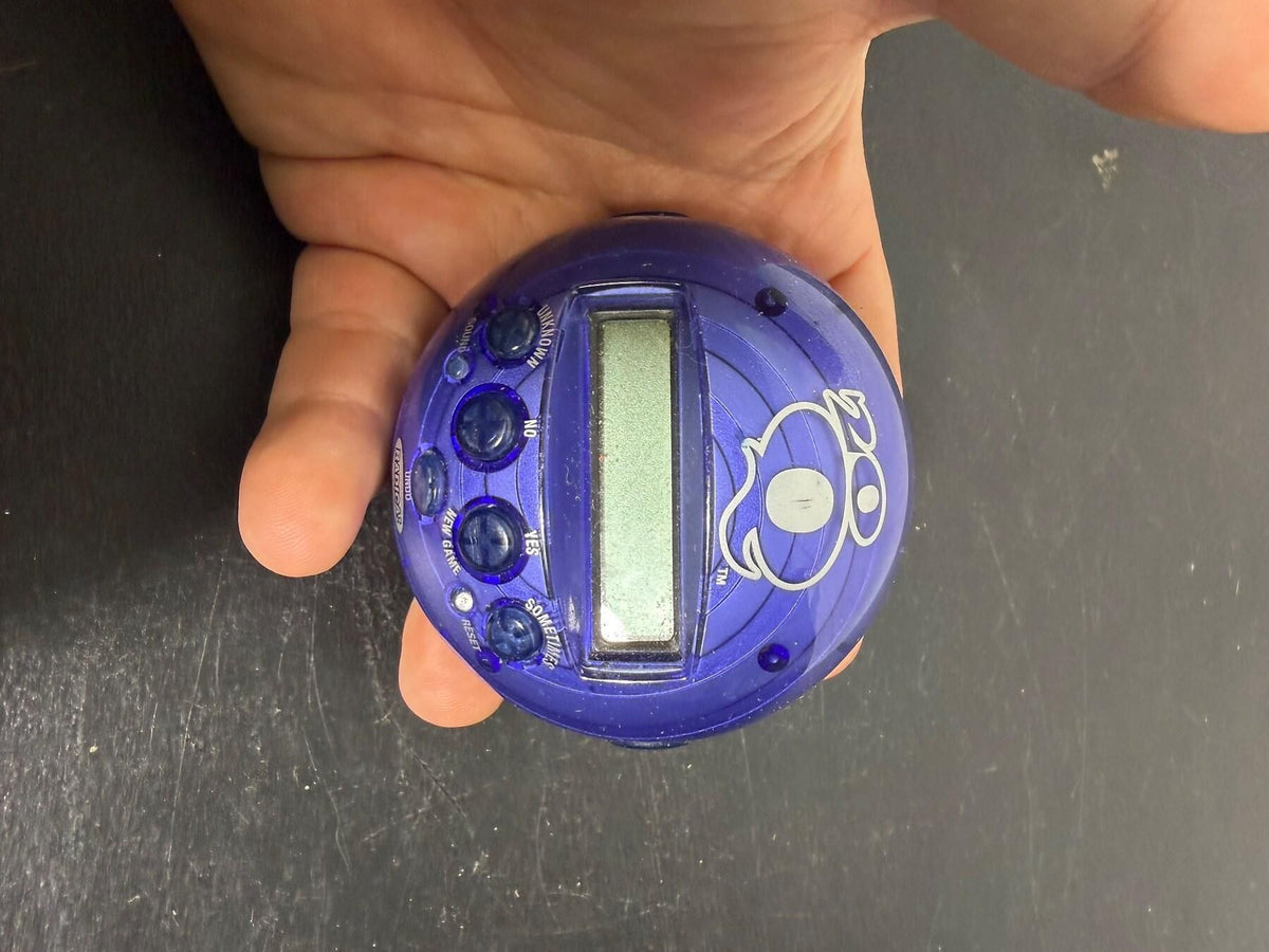 Radica Q Ball Electronic Fortune Teller Game 2007 Mattel Purple - Wormhole Thrift