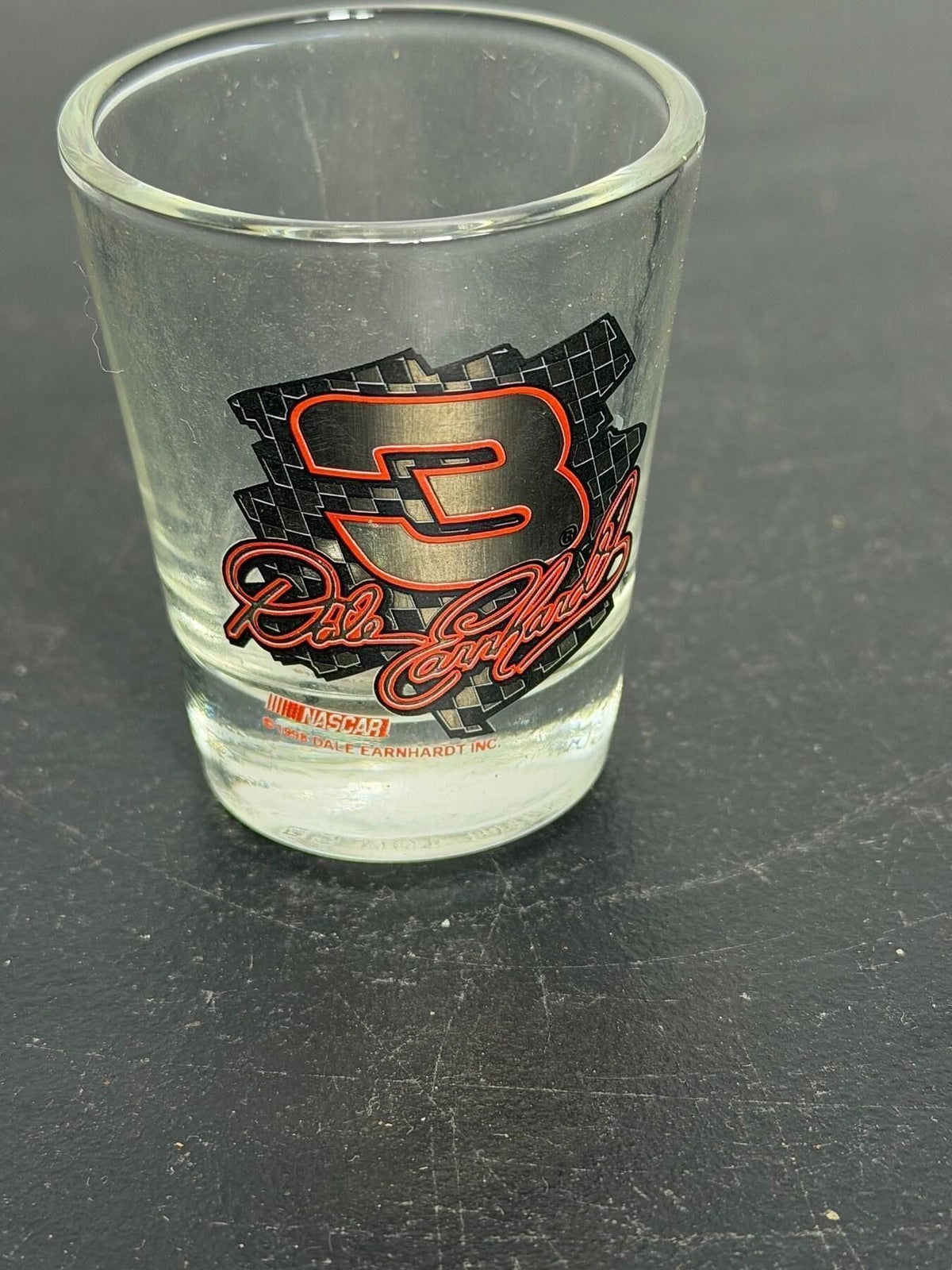 Vintage NASCAR Dale Earnhardt #3 Shot Glass - Collectible Glassware - Wormhole Thrift