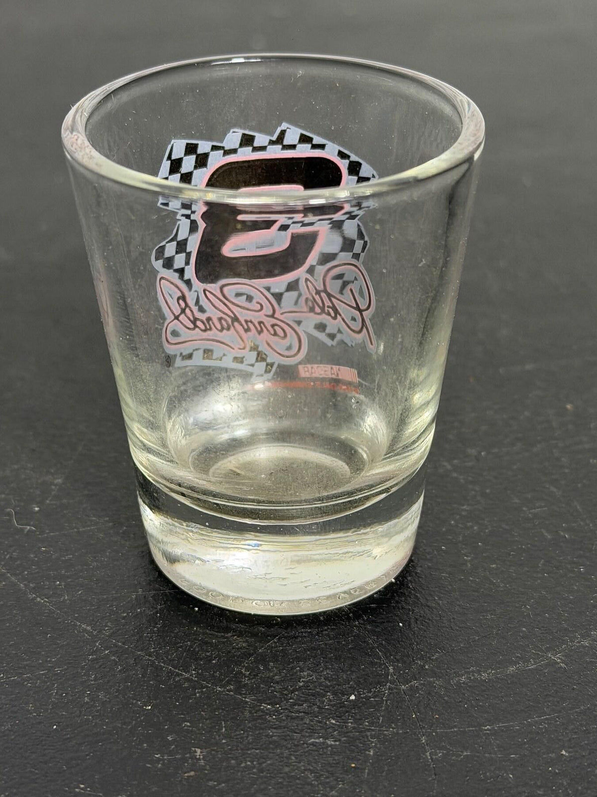 Vintage NASCAR Dale Earnhardt #3 Shot Glass - Collectible Glassware - Wormhole Thrift