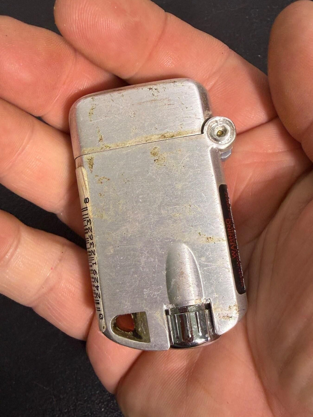 Silver Tone Metal Butane Lighter - Made in China - Wormhole Thrift