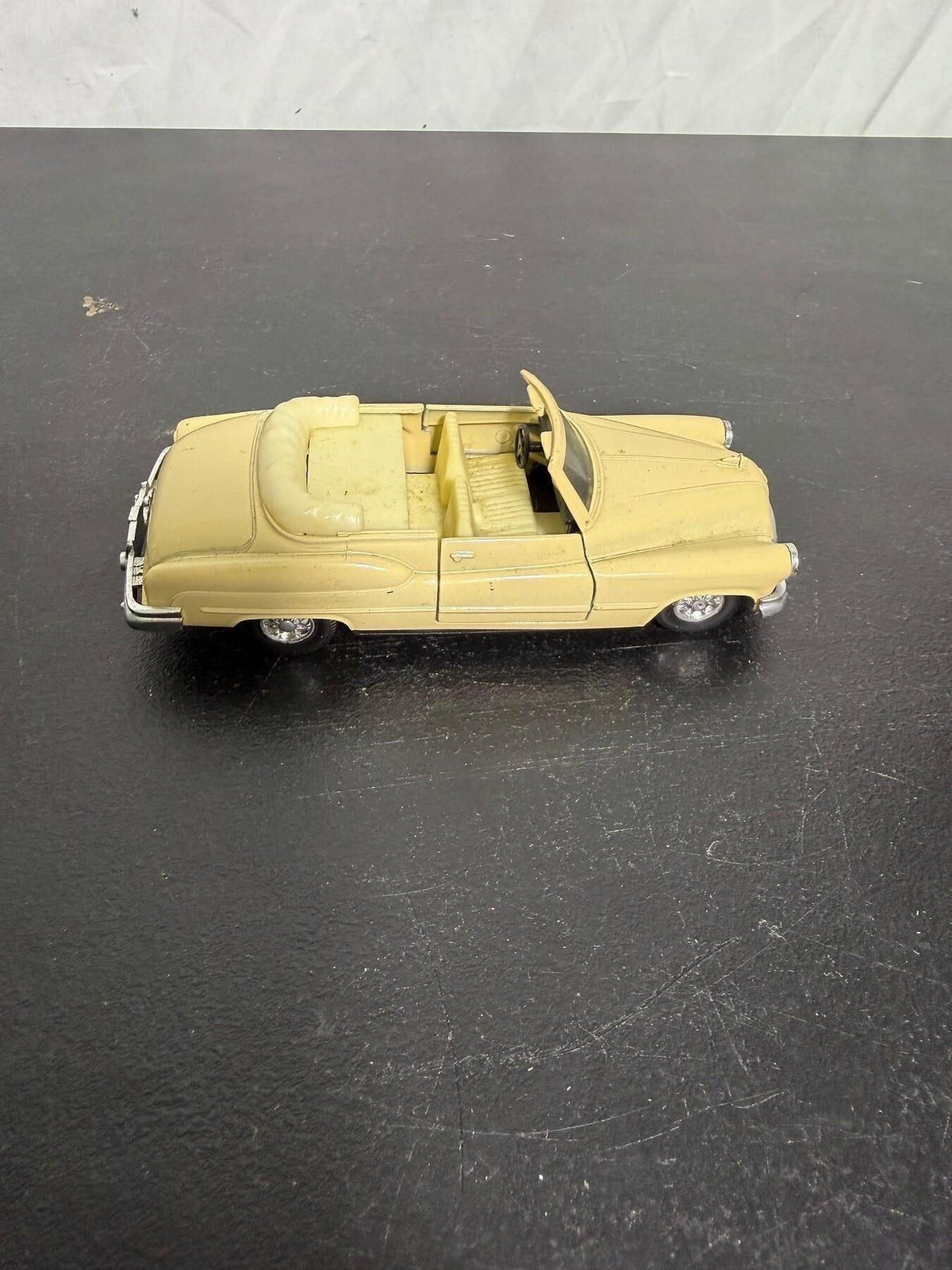 Retro Style Yellow Diecast Convertible Model Car - Made in China No. 6804 - Wormhole Thrift