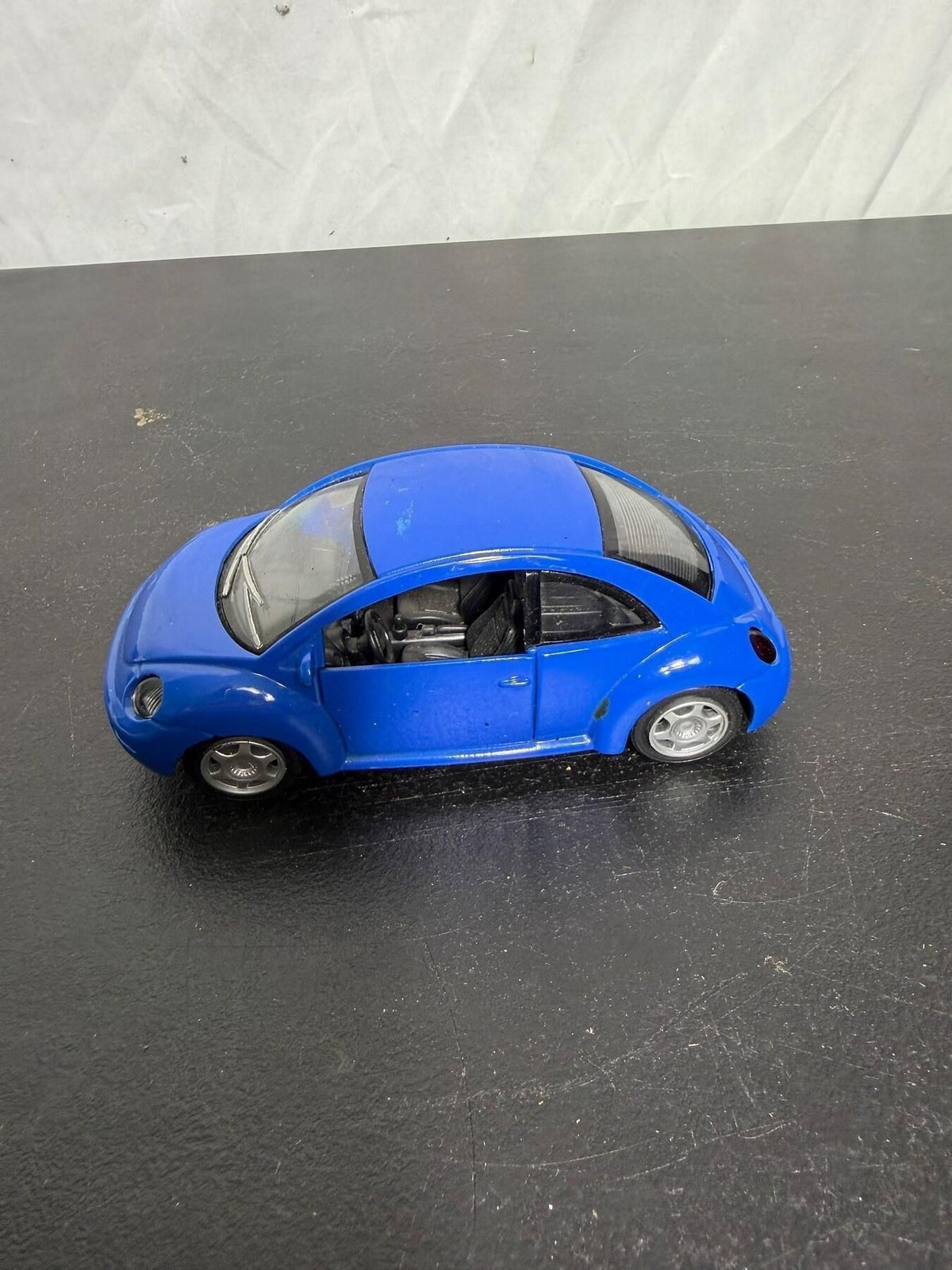 Vintage Smart Toys Volkswagen VW New Beetle Blue Toy Car 1999 - Wormhole Thrift