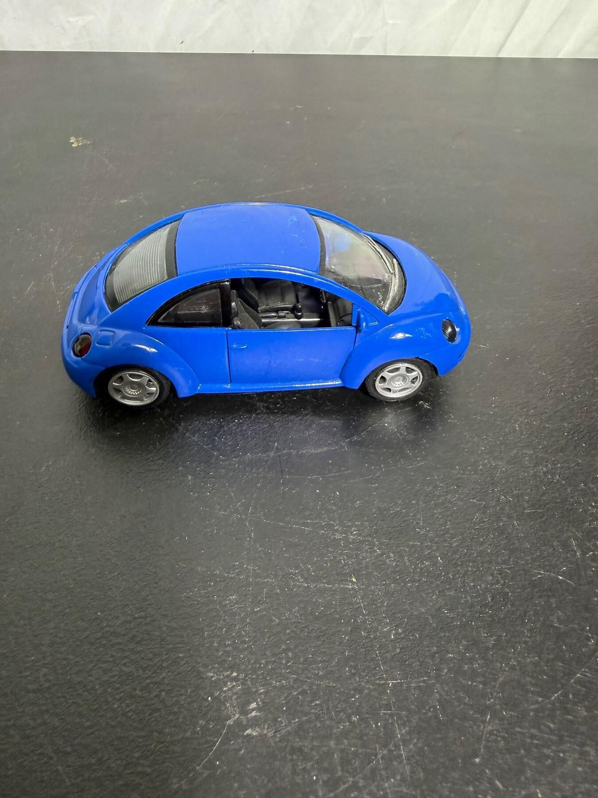 Vintage Smart Toys Volkswagen VW New Beetle Blue Toy Car 1999 - Wormhole Thrift